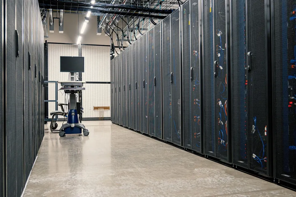 Reference photograph of a data center corridor
